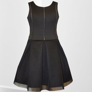 Black Formal Party Dress with Sparkle Trim 16